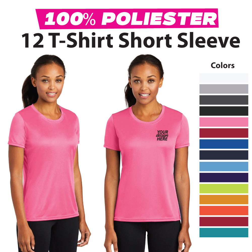 12 T-Shirt 100% Poliester